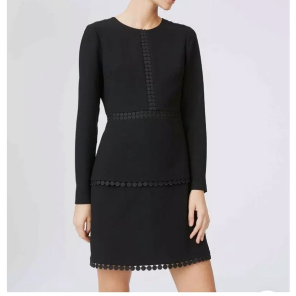 NWOT Club Monaco Terrona Black Long Sleeve Mini Dress - Picture 1 of 7